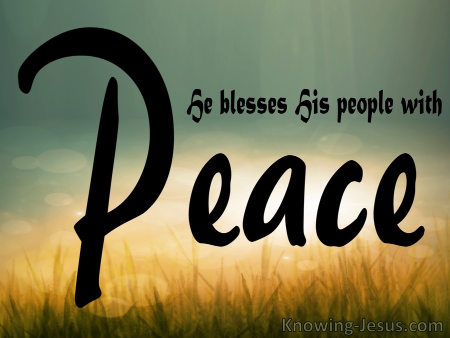 Psalm 29:11 He Blesses His People With Peace (black)